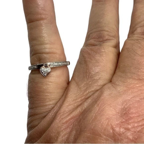 JWBR sterling silver 10k gold Diamond charm ring